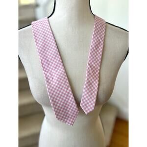 J.Crew Factory Pink Gingham Cotton Silk Tie